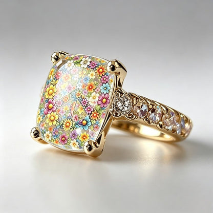Colorful Floral Garden Ring