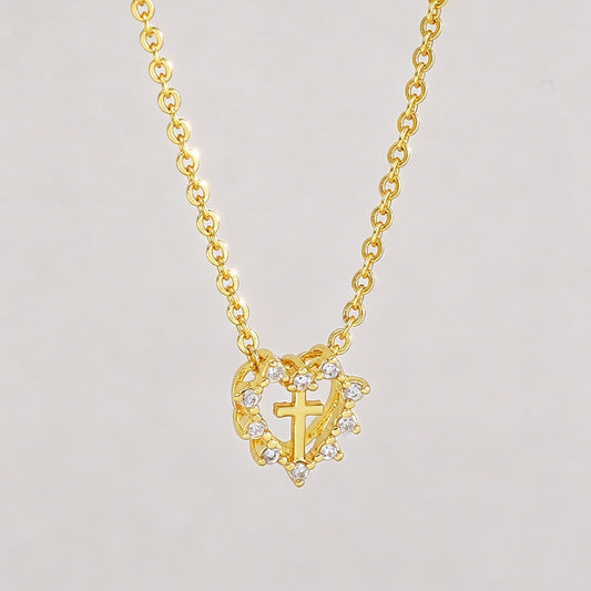 Cross Heart Necklace