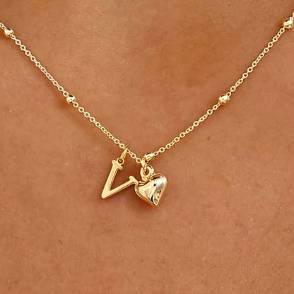 Initial Z Beaded Chain Necklace