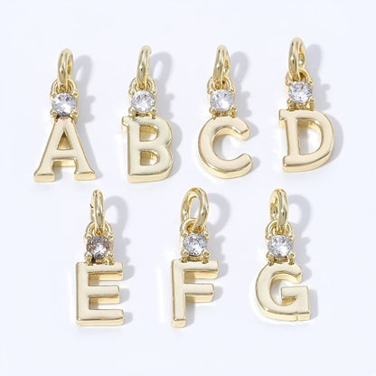 Crystal Initial Pendant