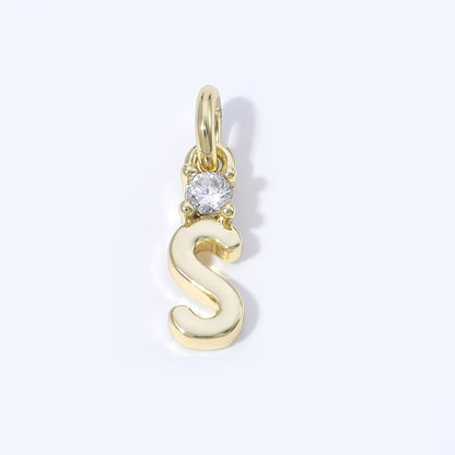 Crystal Initial Pendant