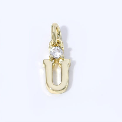 Crystal Initial Pendant