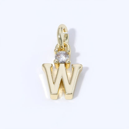Crystal Initial Pendant
