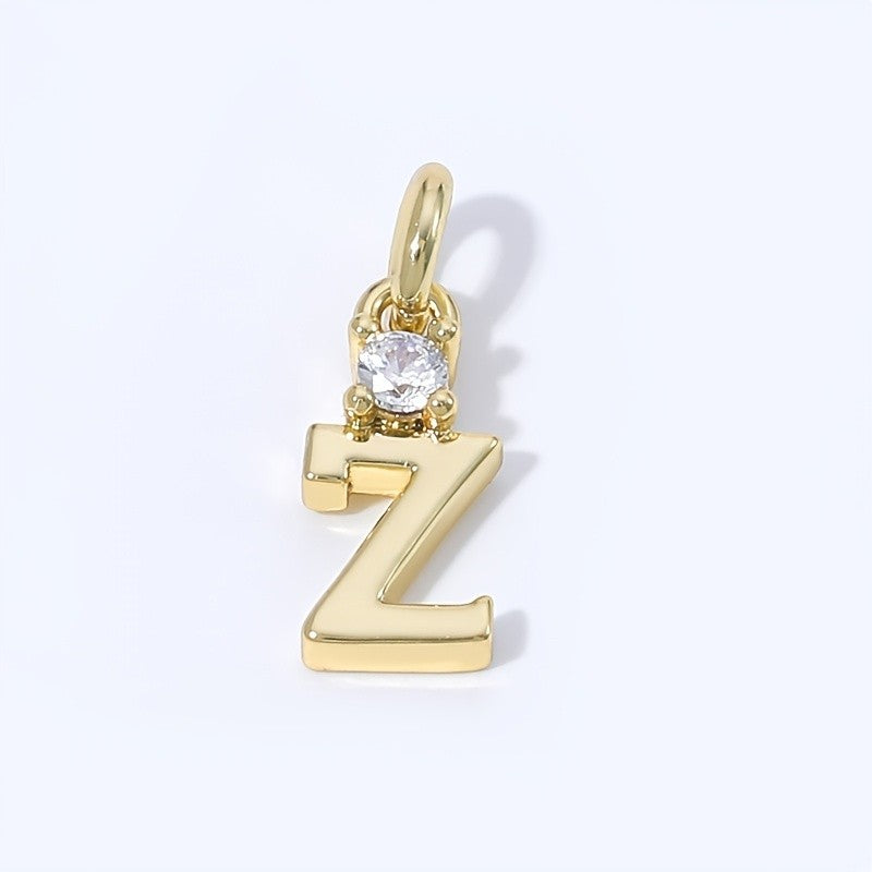 Crystal Initial Pendant