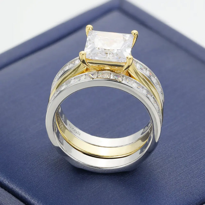 Two Tone Double Layer Ring