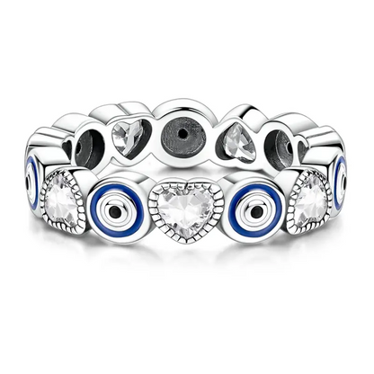 Evil Eye Heart Statement Ring