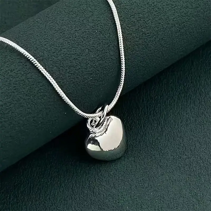 Elegant Silver Heart Necklace
