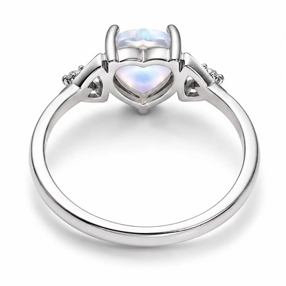 Heart Moonstone Ring