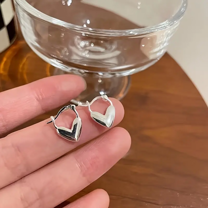 Heart Hoop Earrings