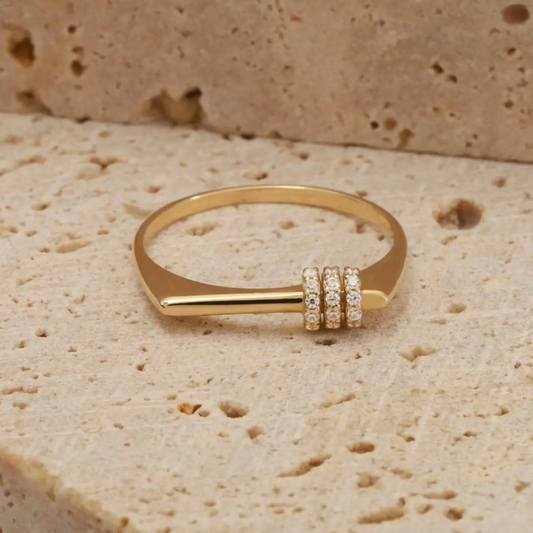 Three Ring Zirconia Ring