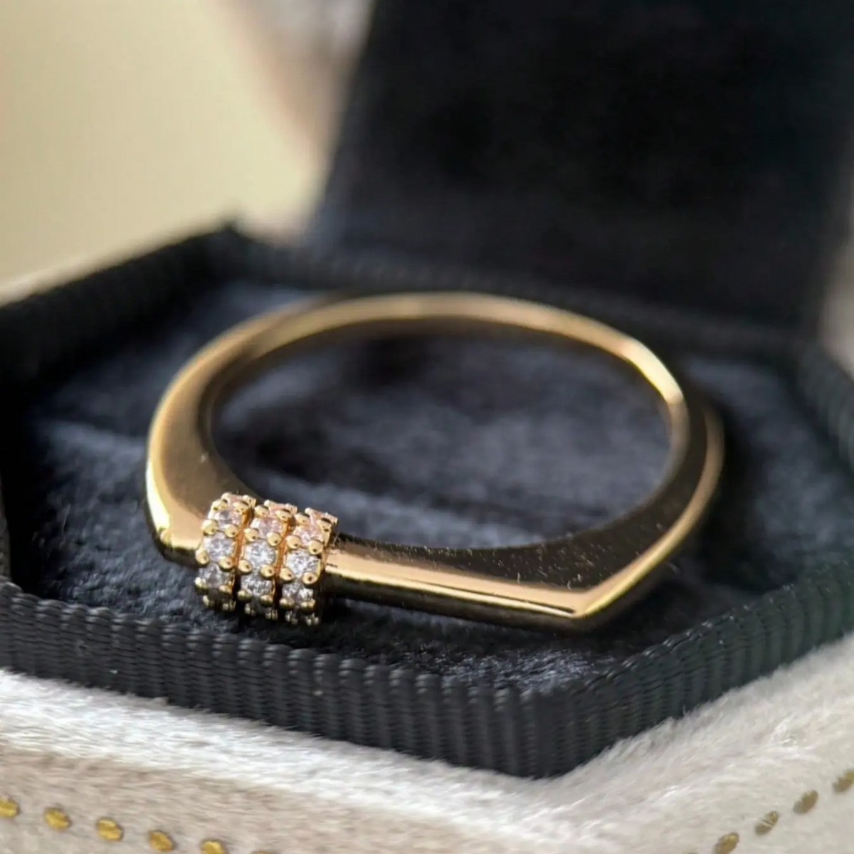 Three Ring Zirconia Ring