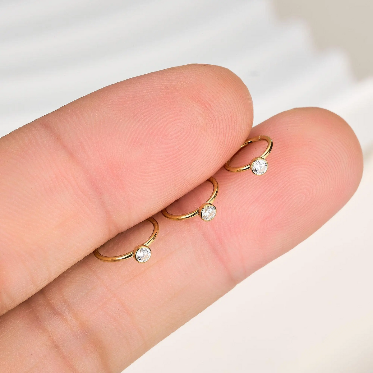 Geometric Hinge Nose Ring