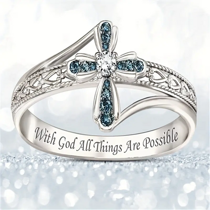 Cross Flower Ring