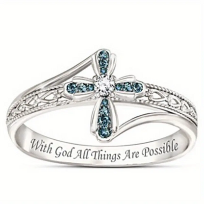 Cross Flower Ring