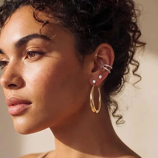 Chunky Hoop Earrings