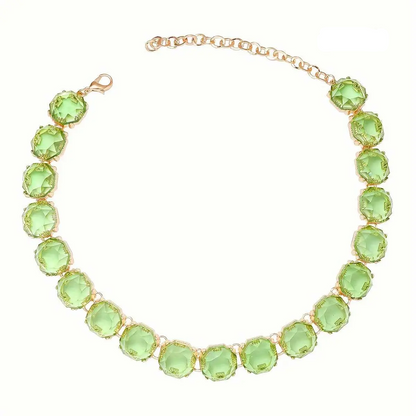 Multicolored Rainbow Crystal Necklace