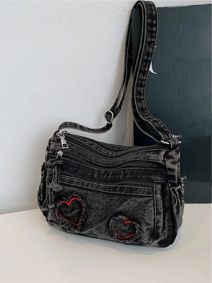 Cherry Denim Bag