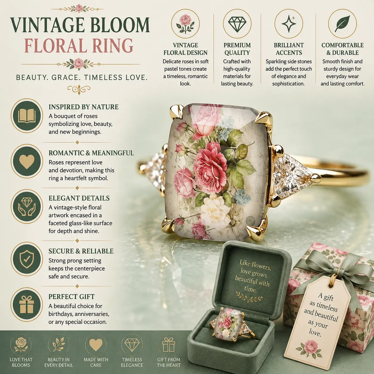 Botanical Garden Statement Ring