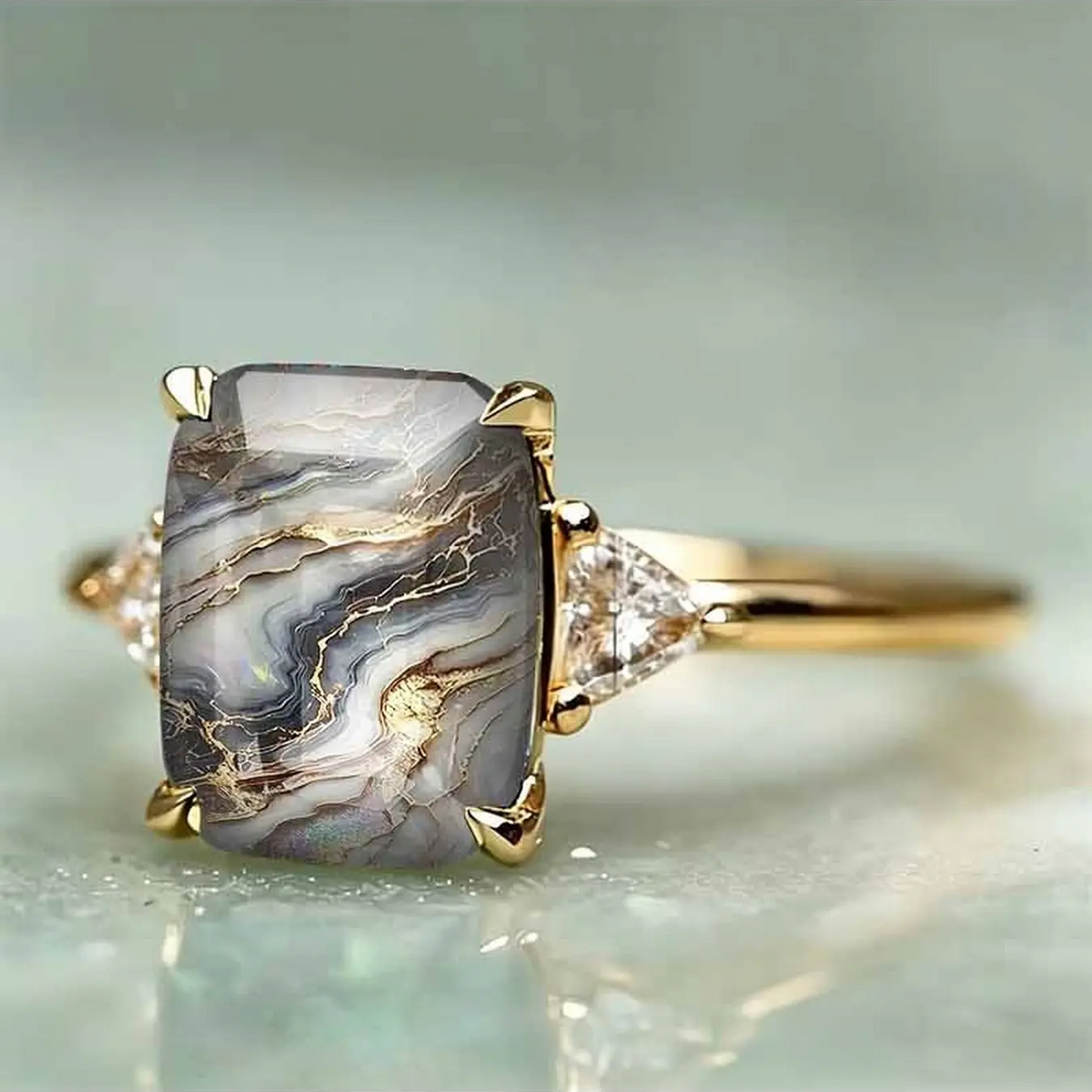 Flowing Water Statement Ring