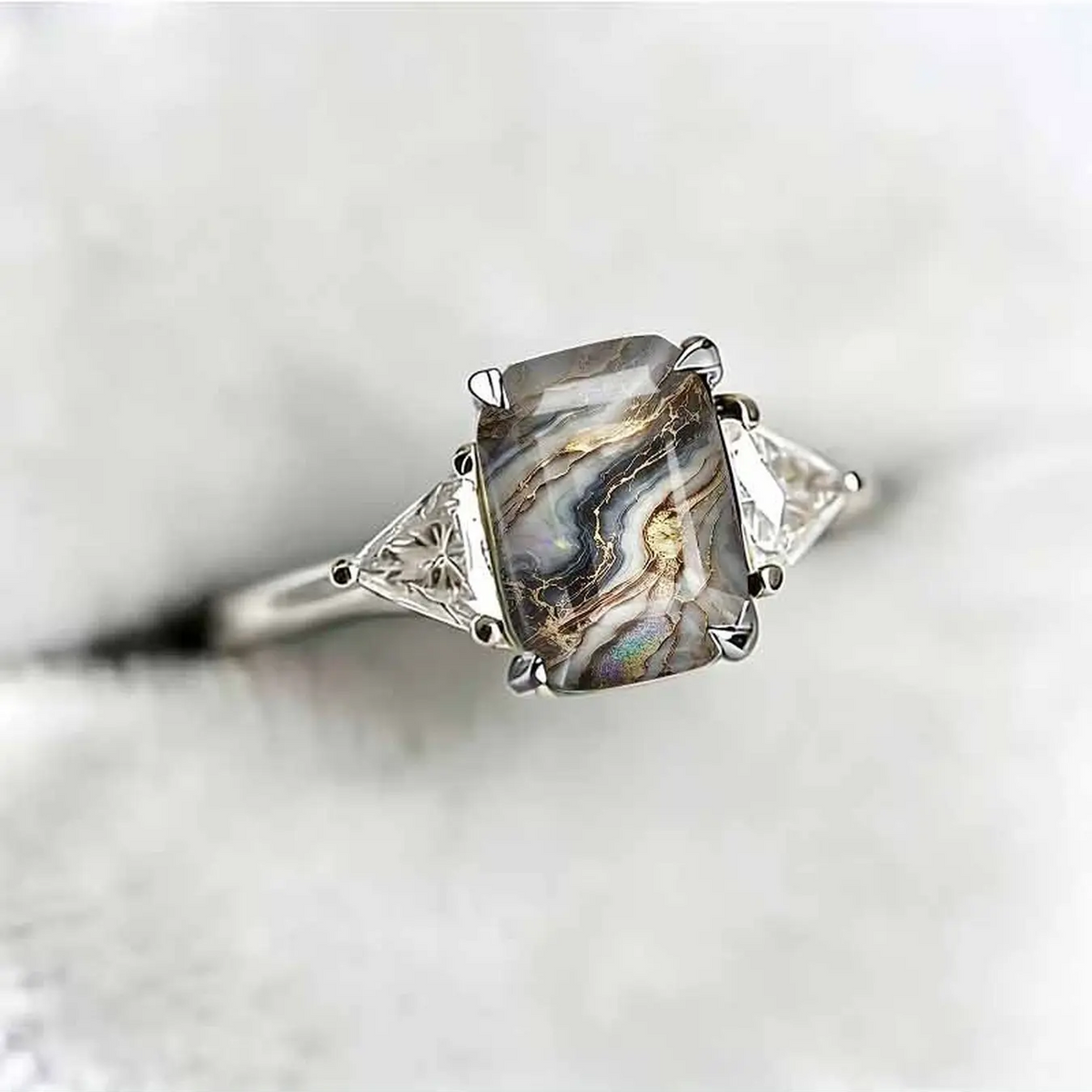 Flowing Water Statement Ring