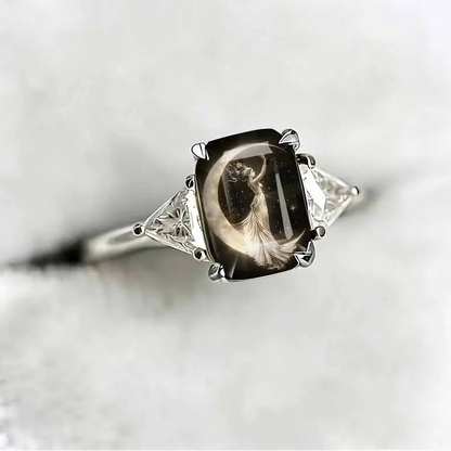 Moon Goddess Statement Ring