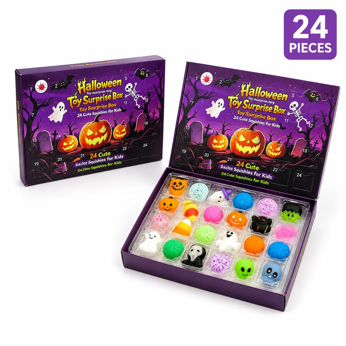 24pc Halloween Squeeze Toy Set