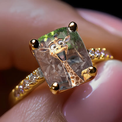 Laughing Giraffe Square Ring
